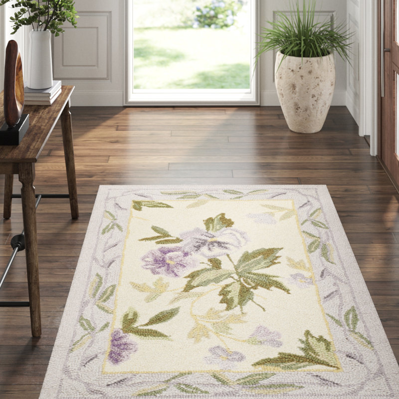 Safavieh Chelsea Floral Hand Hooked Wool Ivory/Purple/Green Area Rug
